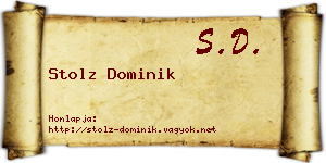 Stolz Dominik névjegykártya